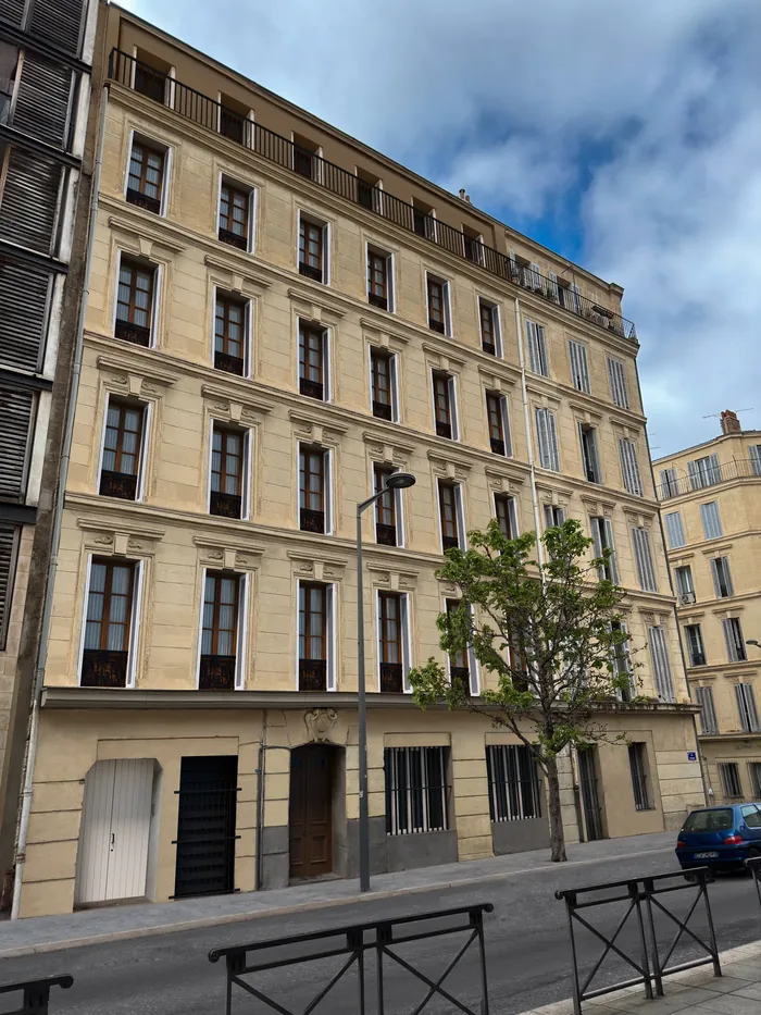 Vue d'architecte de l'immeuble Les Armoiries restauré, 3 rue d'Hozier